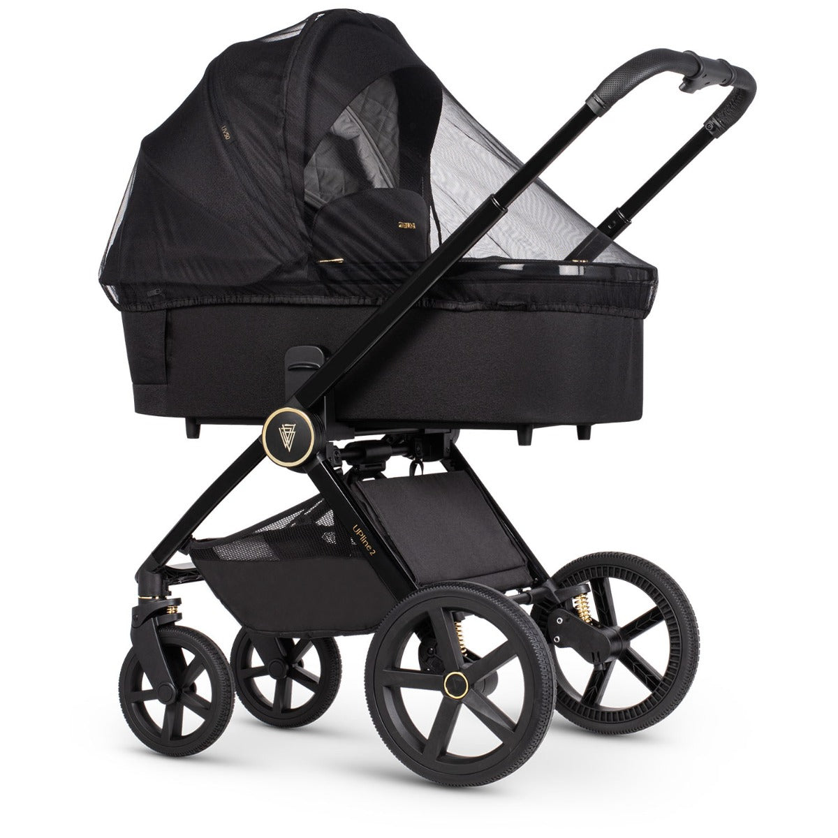 Venicci Upline 2 Pushchair & Carrycot 2-in-1 Bundle - All Black 2