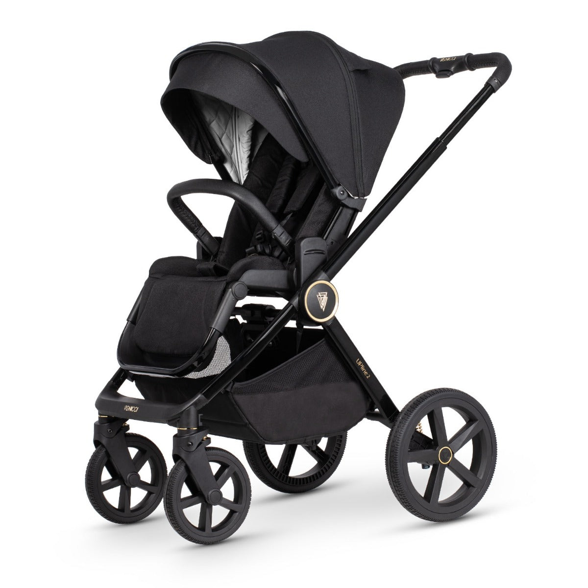 Venicci Upline 2 3-in-1 Tiago + 360 Base Travel System Bundle - All Black 10