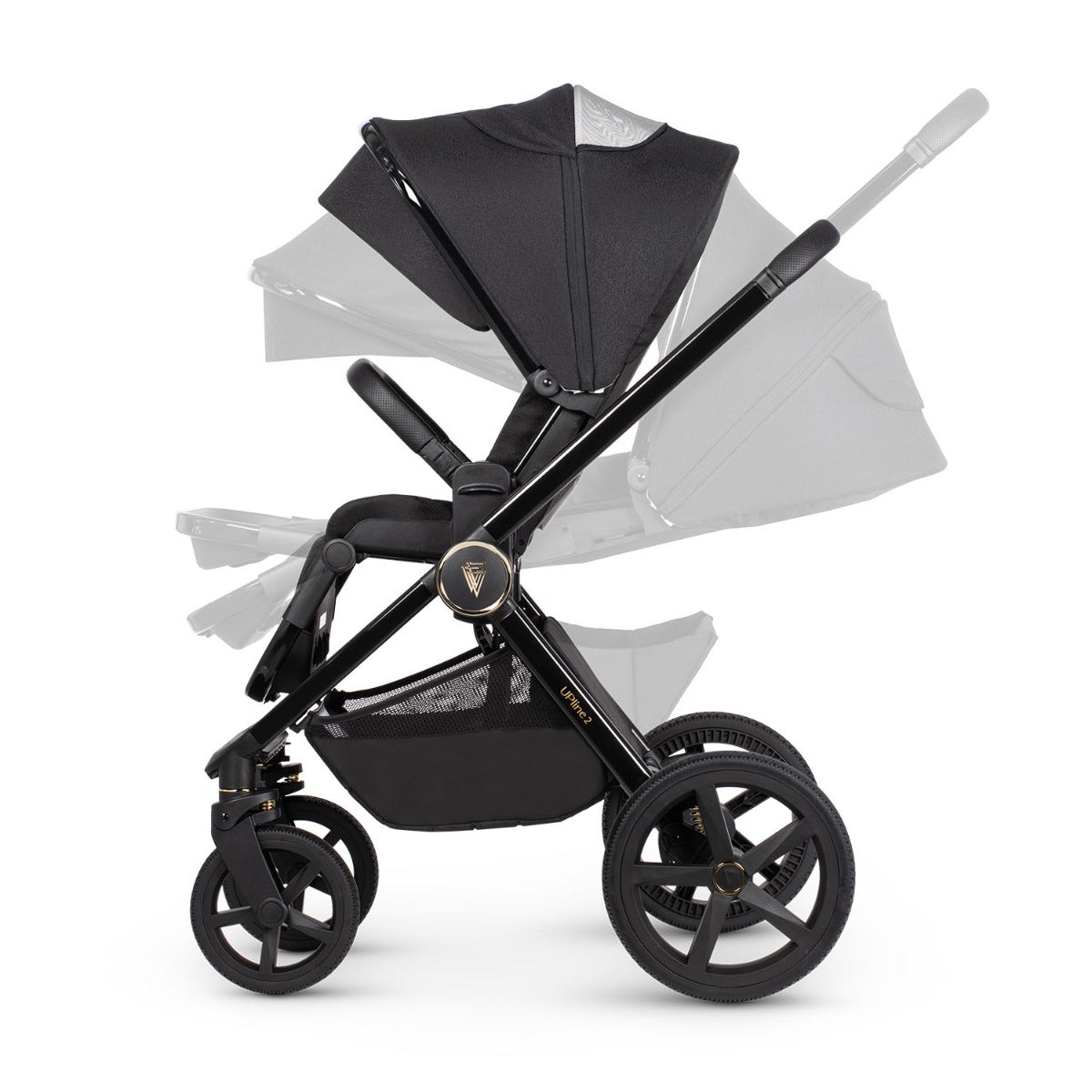 Venicci Upline 2 3-in-1 Tiago + 360 Base Travel System Bundle - All Black 11