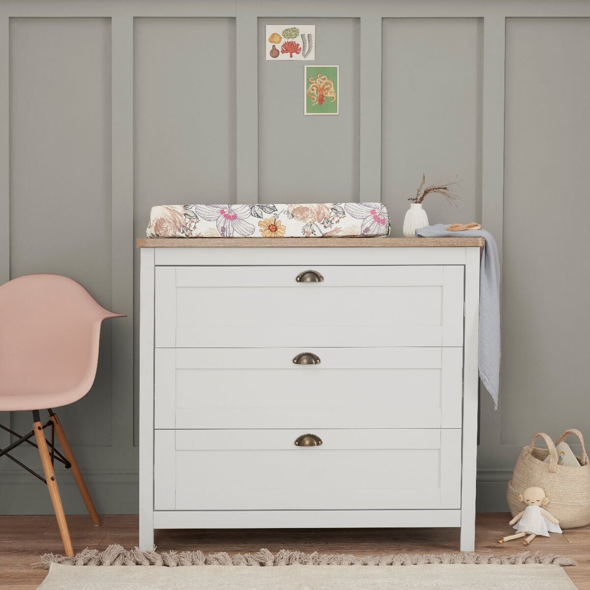 Tutti Bambini Verona 2 Piece Room Set - White & Oak