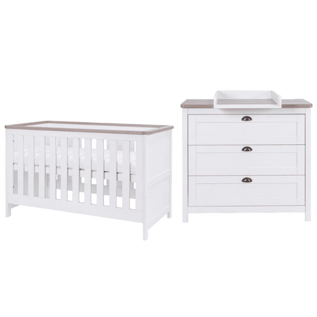 Tutti Bambini Verona 2 Piece Room Set - White & Oak
