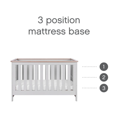 Tutti Bambini Verona 3 Piece Room Set - Oak & Dove Grey