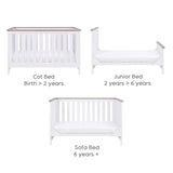 Tutti Bambini Verona 2 Piece Room Set - White & Oak