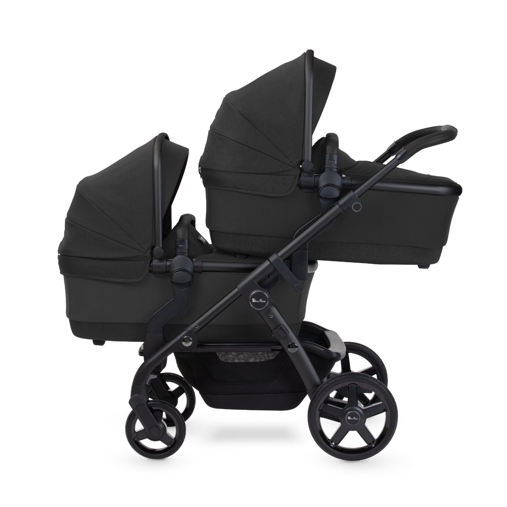 Silver Cross Wave 3 Twin Pram & Pushchair - Onyx 1