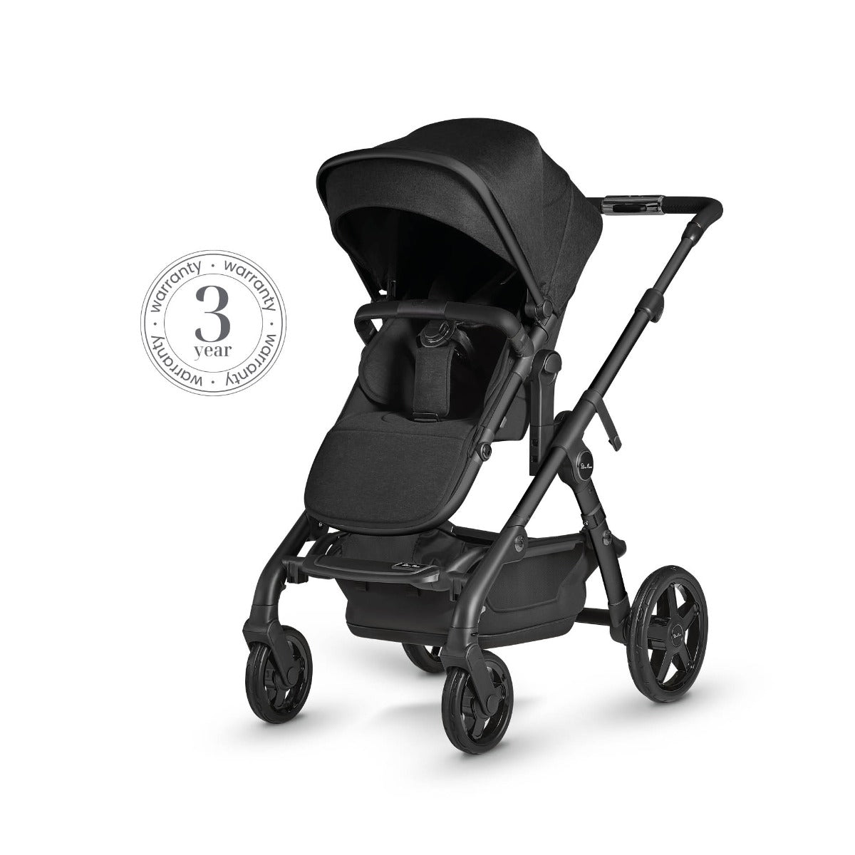 Silver Cross Wave 3 Pram & Pushchair + Motion All Size - Onyx 5