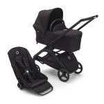 Bugaboo Dragonfly Travel System with Cybex Cloud T + Rotating Isofix Base - Black/Midnight Black