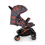 Cosatto Woosh Double Stroller and Footmuff Bundle - Charcoal Mister Fox