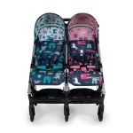 Cosatto Woosh Double Stroller and Footmuff Bundle - Fairy Tale