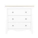 CuddleCo Clara 3 Drawer Dresser & Changer - White and Ash