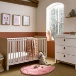 CuddleCo Rafi 5 Piece Nursery Furniture Set - Oak and White