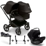 Bugaboo Donkey 5 Duo with Turtle Air Travel System - Black/Midnight Black
