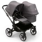 Bugaboo Donkey 5 Twin with Turtle Air Travel System - Graphite/Grey Melange