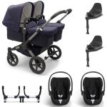 Bugaboo Donkey 5 Twin with Cybex Cloud T + Rotating Base Travel System - Styled by You