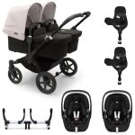 Bugaboo Donkey 5 Twin with Maxi-Cosi Pebble 360 PRO + Rotating Base Travel System - Styled by You