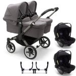 Bugaboo Donkey 5 Twin Complete Travel System with Turtle Air
