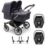 Bugaboo Donkey 5 Twin Complete Travel System with Maxi-Cosi Pebble 360