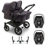 Bugaboo Donkey 5 Twin Complete Travel System with Maxi-Cosi Pebble 360