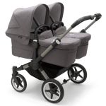 Bugaboo Donkey 5 Twin with Turtle Air Travel System - Graphite/Grey Melange