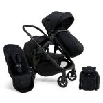 iCandy Orange Double Pushchair and Carrycot - Phantom/Black Edition