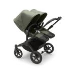 Bugaboo Donkey 5 Twin with Turtle Air Travel System - Black/Forest Green