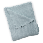 Silvercloud Baby Boutique Knitted Blanket - Silver Blue