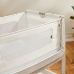 SnuzPod 4 Bedside Crib with Mattress The Natural Edit - Silver Birch