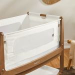 SnuzPod 4 Bedside Crib with Mattress The Natural Edit - Walnut