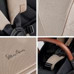 Silver Cross Tide 3-in-1 Pram + Accessory Pack + Dream i-Size Car Seat + Base - Stone