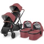 UPPAbaby VISTA V2 Twin Maxi-Cosi Cabriofix i-Size Travel System - Lucy