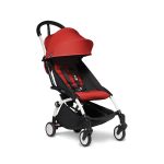 BABYZEN YOYO² Complete Stroller with Bassinet - Red on White Frame