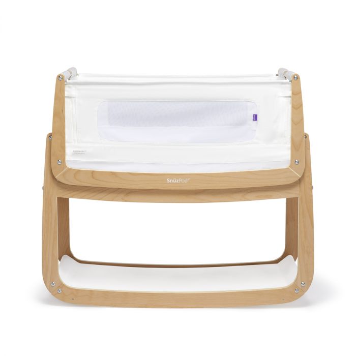 SnuzPod 4 Bedside Crib with Mattress - Natural