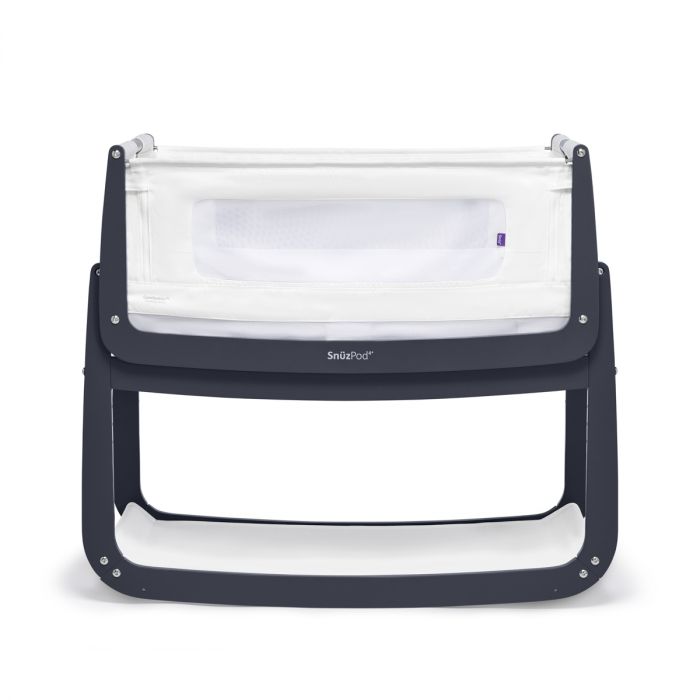 SnuzPod 4 Bedside Crib with Mattress - Navy product image