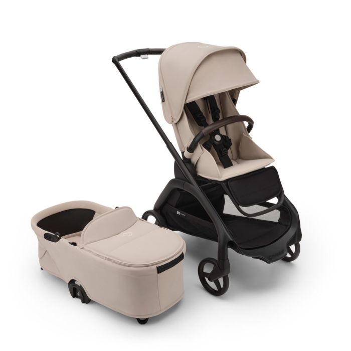 Bugaboo Dragonfly Stroller + Carrycot - Black/Desert Taupe product image
