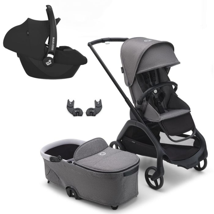 Bugaboo Dragonfly Travel System with Maxi-Cosi Cabriofix i-Size - Graphite/Grey Melange product image