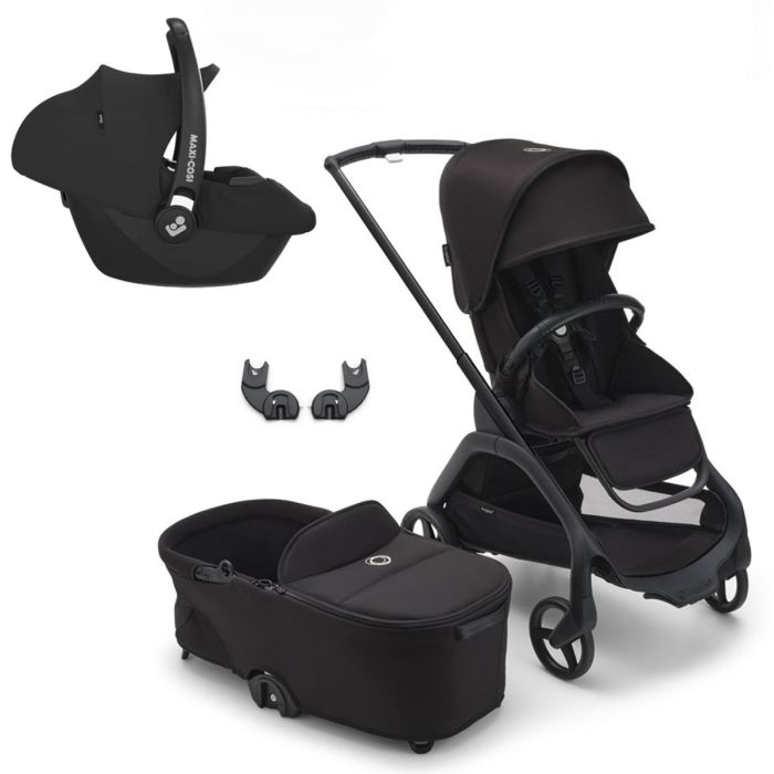 Bugaboo Dragonfly Travel System with Maxi-Cosi Cabriofix i-Size - Black/Midnight Black product image