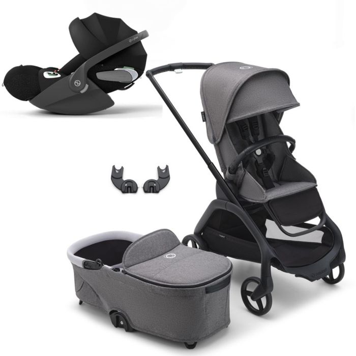 Bugaboo Dragonfly Travel System with Cybex Cloud T - Graphite/Grey Melange product image