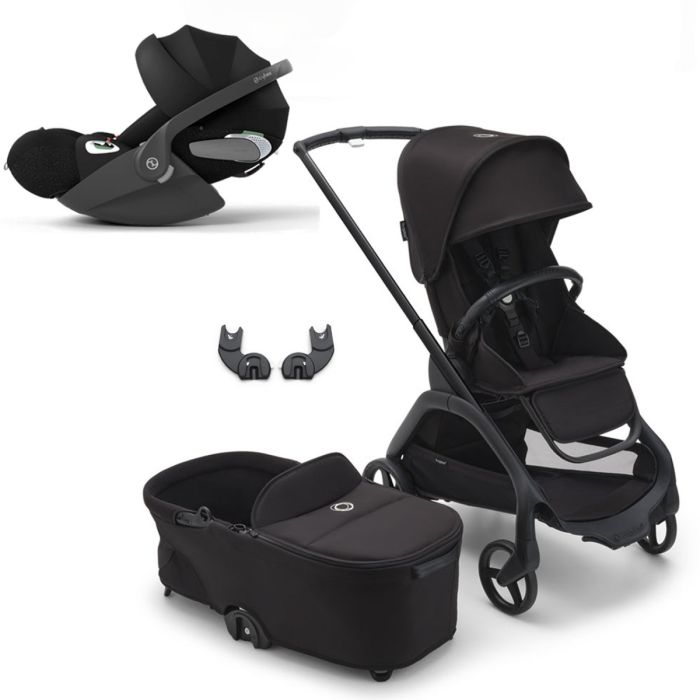 Bugaboo Dragonfly Travel System with Cybex Cloud T - Black/Midnight Black product image