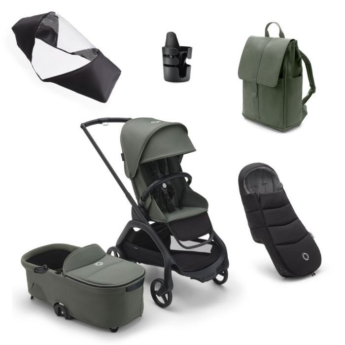 Bugaboo Dragonfly Essential Bundle - Black/Forest Green product image