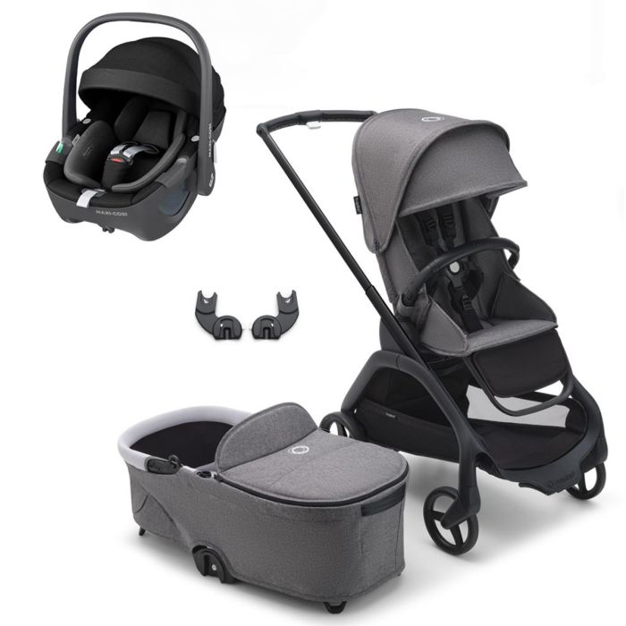 Bugaboo Dragonfly Travel System with Maxi-Cosi Pebble 360 - Graphite/Grey Melange product image