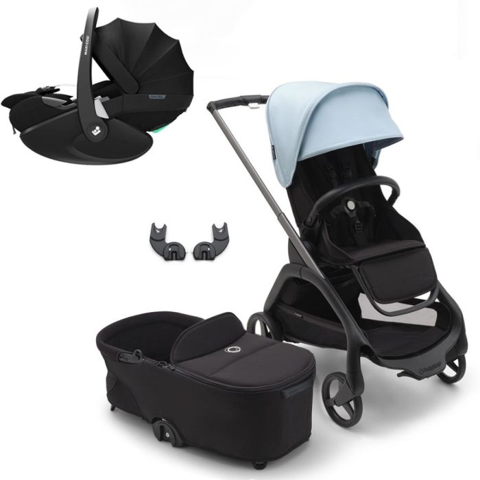 Bugaboo Dragonfly Travel System with Maxi-Cosi Pebble 360 PRO - Graphite/Midnight Black/Skyline Blue product image