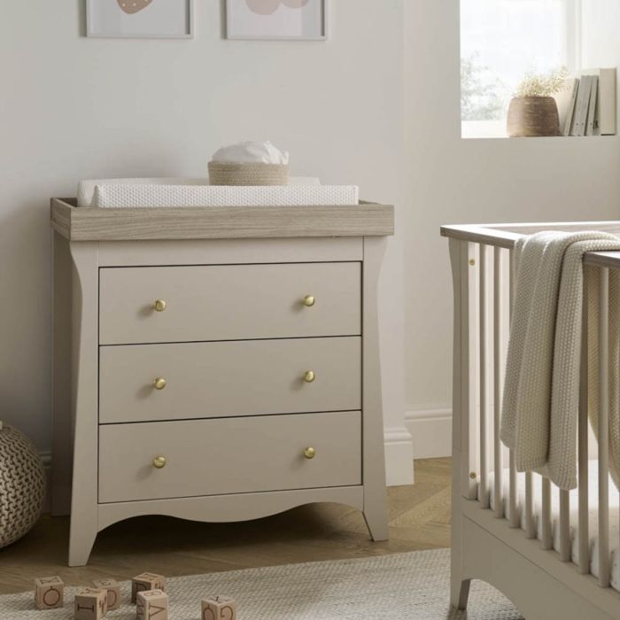 CuddleCo Clara 3 Drawer Dresser & Changer - Cashmere and Ash product image