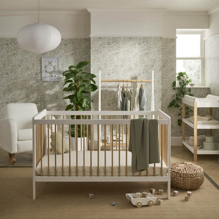 CuddleCo Nola 3 Piece Nursery Furniture Set - White and Natural product image