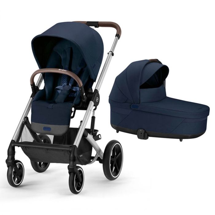 Cybex Balios S Lux Silver Pushchair & Carrycot - Ocean Blue product image