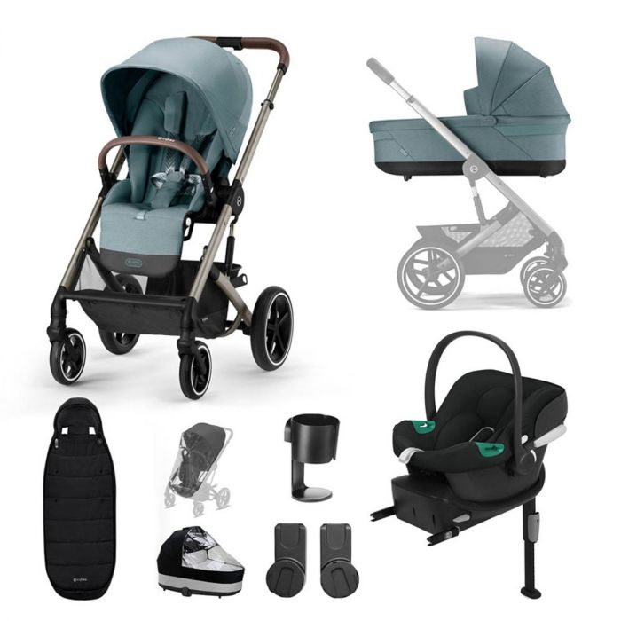 Cybex Balios S Lux Taupe Comfort Aton B2 Bundle - Sky Blue product image