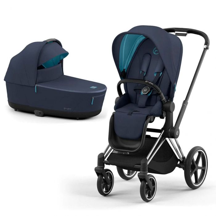 Cybex Priam Pushchair with Lux Carrycot - Nautical Blue (2022) product image