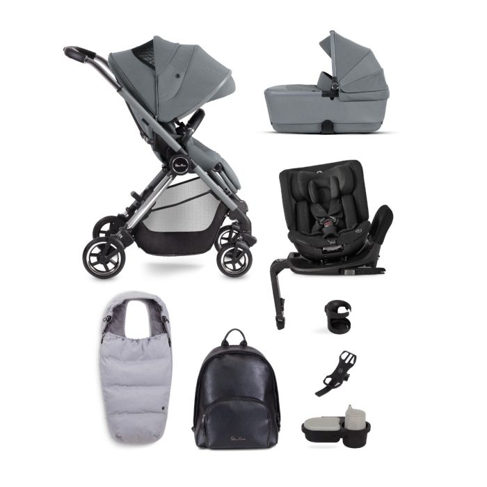 Silver Cross Dune + First Bed Folding Carrycot + Ultimate Pack + Motion All Size - Glacier product image