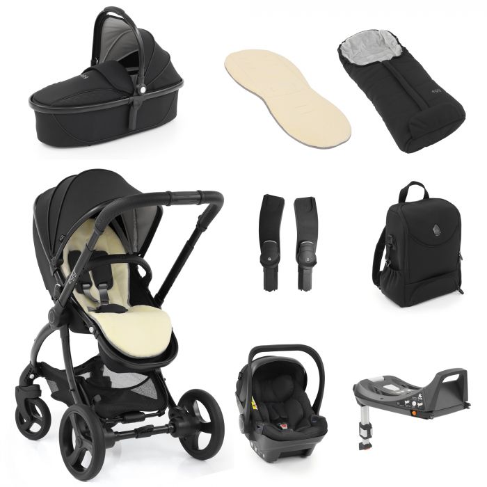 Egg 2 Luxury Special Edition Travel System with Shell Car Seat Bundle - Just Black