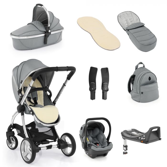 Egg 2 Luxury Travel System with Shell Car Seat Bundle - Monument Grey