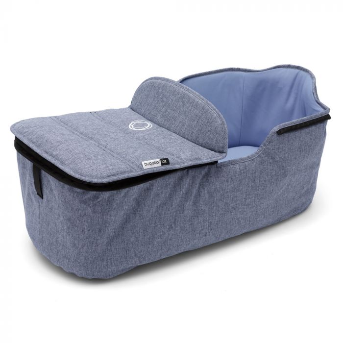 Brand New Bugaboo Fox Carrycot Fabric with Apron & Mattress Cover - Blue Melange