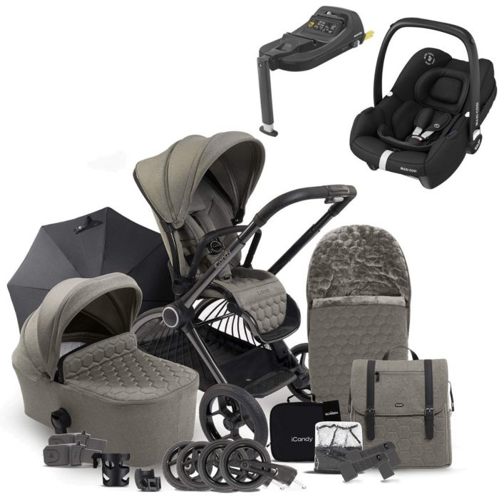iCandy Core Travel System Bundle with Maxi-Cosi CabrioFix iSize & Base - Light Moss product image